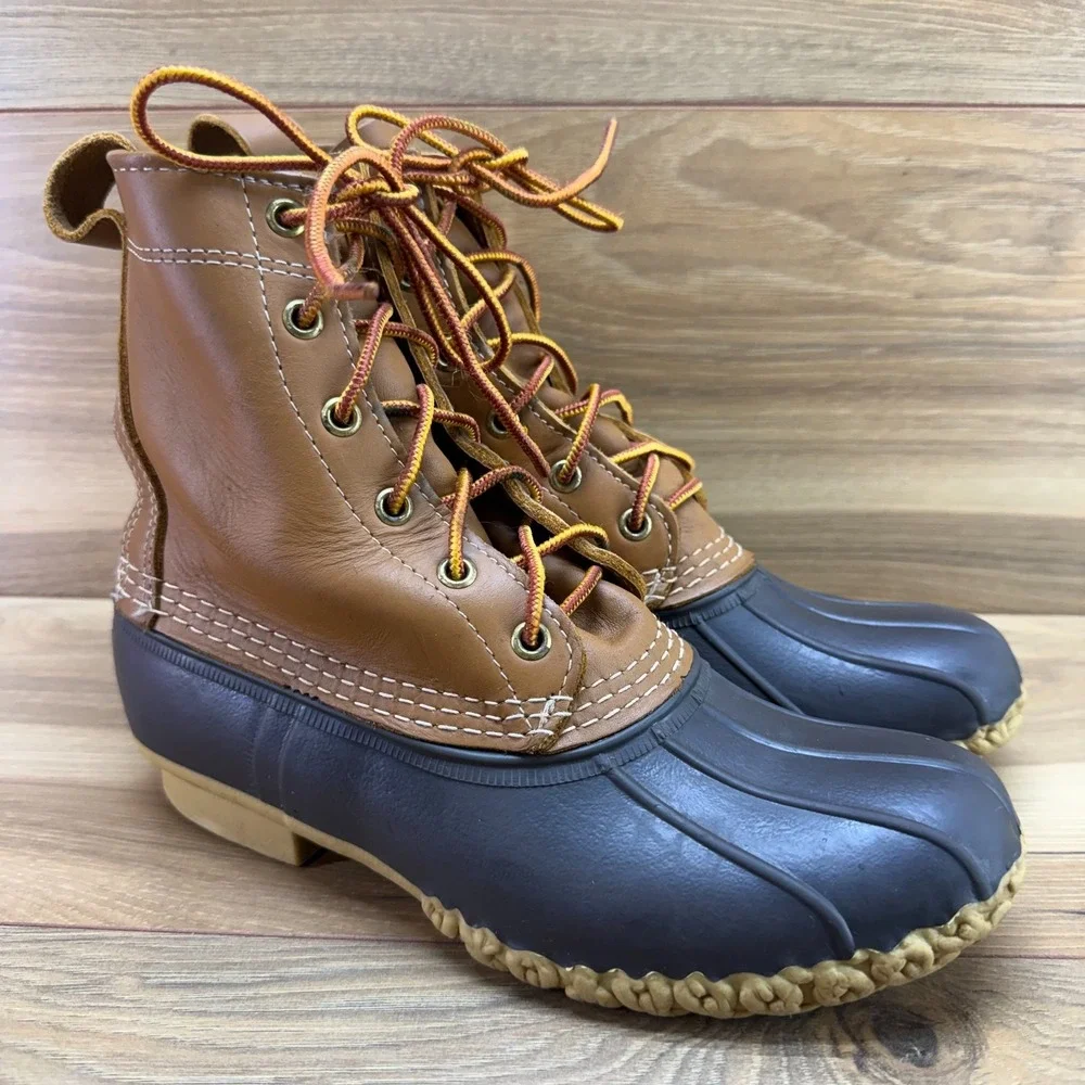 LL Bean Boots Duck Boot Women 7 M Lace Up Waterproof Outdoor Trail Fall Winter